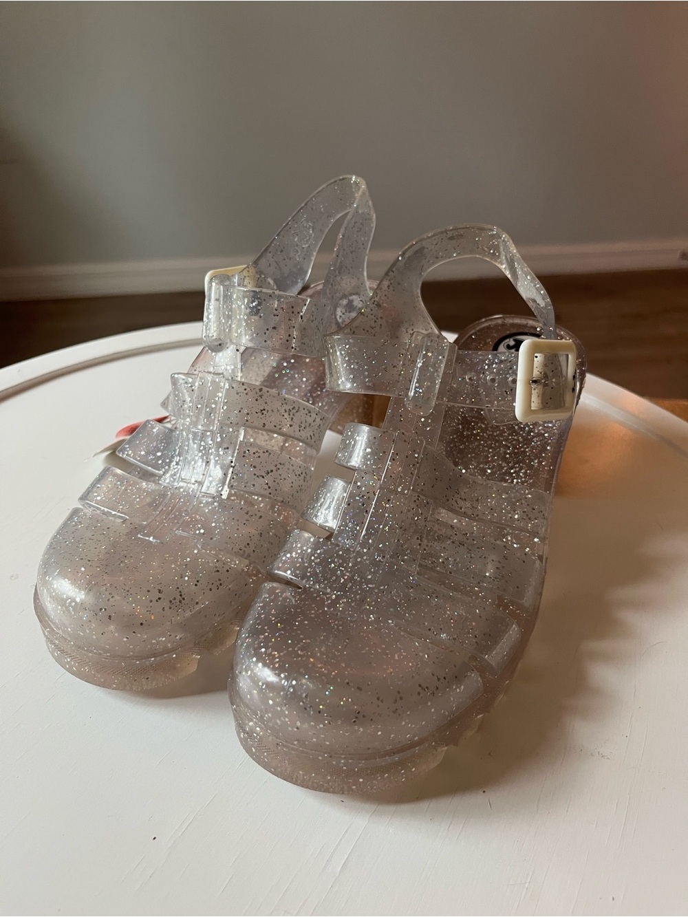 JuJu Glitter Jelly Heeled Sandals